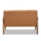 Baxton Studio Sorrento Mid-Century Modern Tan Faux Leather and Walnut Brown Finished Wood Loveseat 175-10978-Zoro - alternate 7